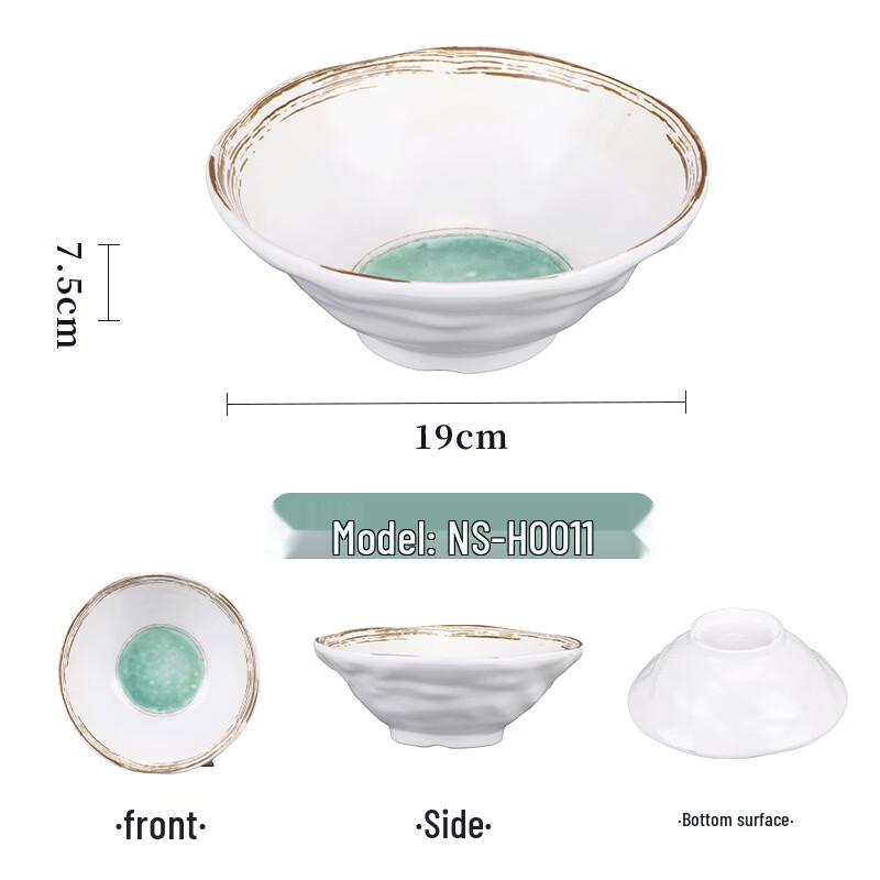 Japanese Style Retro Melamine Rectangular Plates (10-Pack)