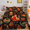 Christmas Printing 3D Printing Polyester Pillowcase Quilt Cover Two Or Three-Piece Set
