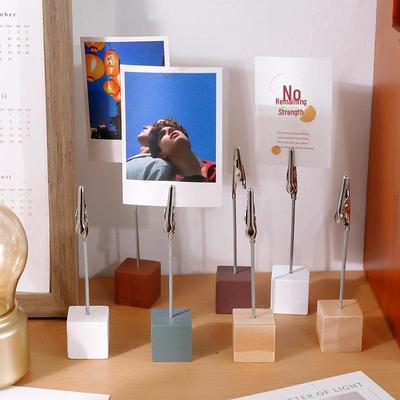 Cute Colorful Wood Desktop Note & Photo Crocodile Clip
