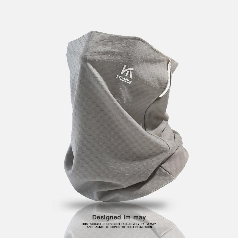 

UV Protection Ice Silk Mask Summer Face Scarves Solid Color Sunscreen Face Scarf Neck Wrap Cover Face Shield Face Cover Hiking светло-серый