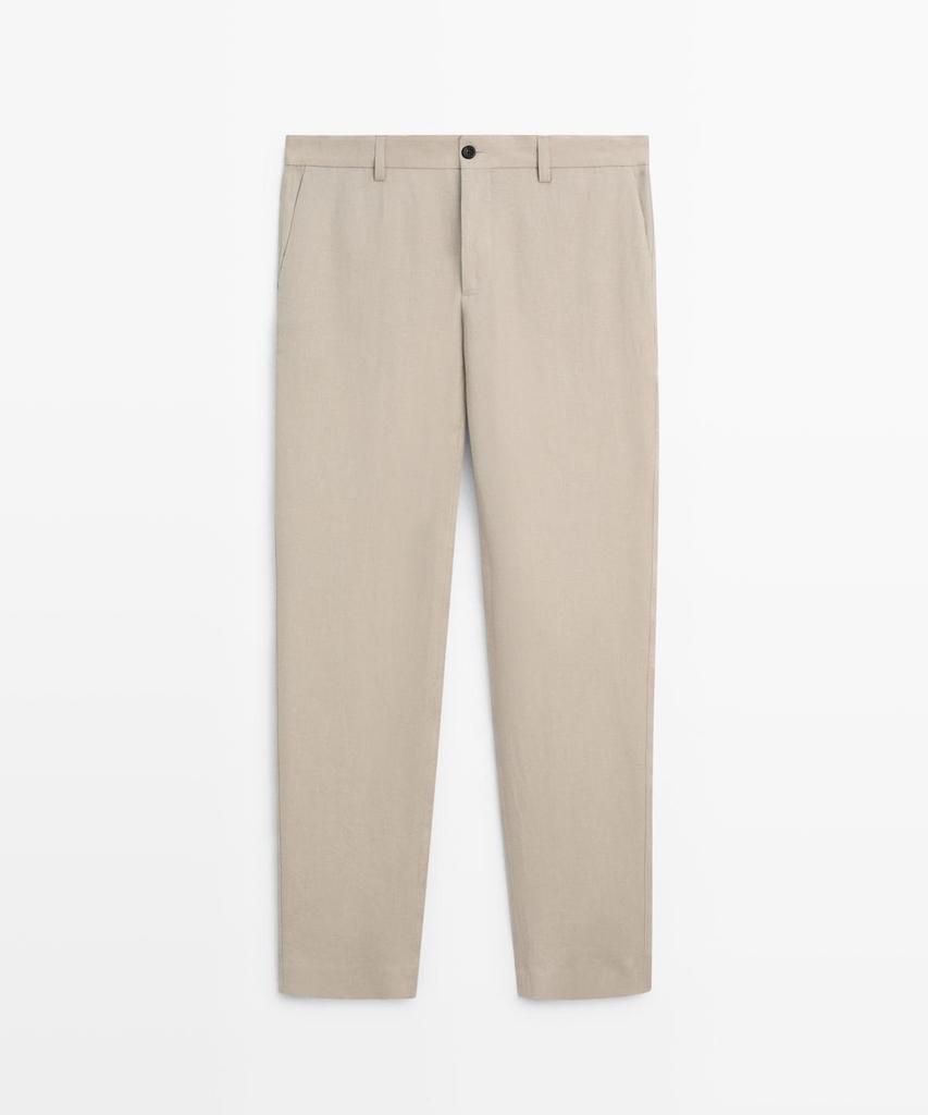 Masimodutti Linen Suit Pants