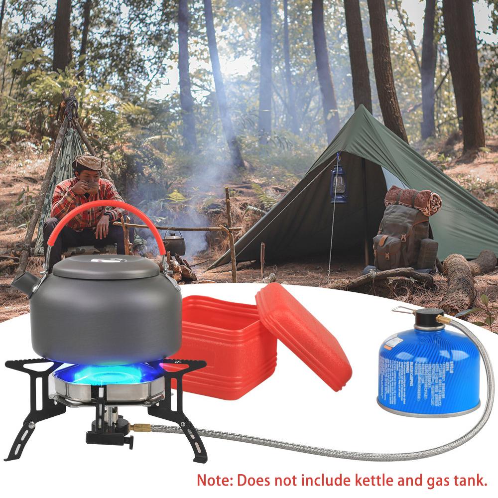 6000W Vindtett Camping Gassbluss Sammenleggbart Camping Gassbrenner for Camping Fotturer Reiser