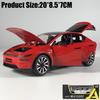 1:24 Model Y Facelift Off Road SUV Alloy Metal Diecast Model Car Sound & Light Pull Back Children Toy Collectibles Birthday Gift