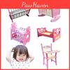 Childrens Baby Doll Pretend Role Play Toy Small Dining Chair Shaker Accessories