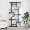 Bookshelf Black Oak Effect 92 x 29 x 188 cm Engineered Wood