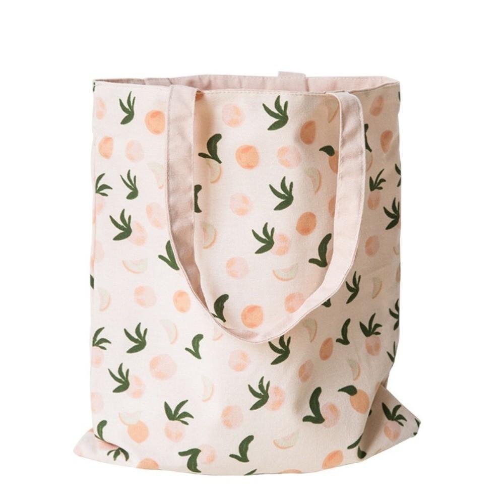Lightweight Double-sided Bags Exquisite Cotton Linen Totes Portable Canvas Cloth Bags Shopping