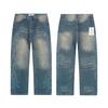 Grenzüberschreitender Beauty-Trend VALE Amerikanische High Street Hip-Hop Heiße Diamant-Sprüh-Pferd-Weide Gerade Jeanshose