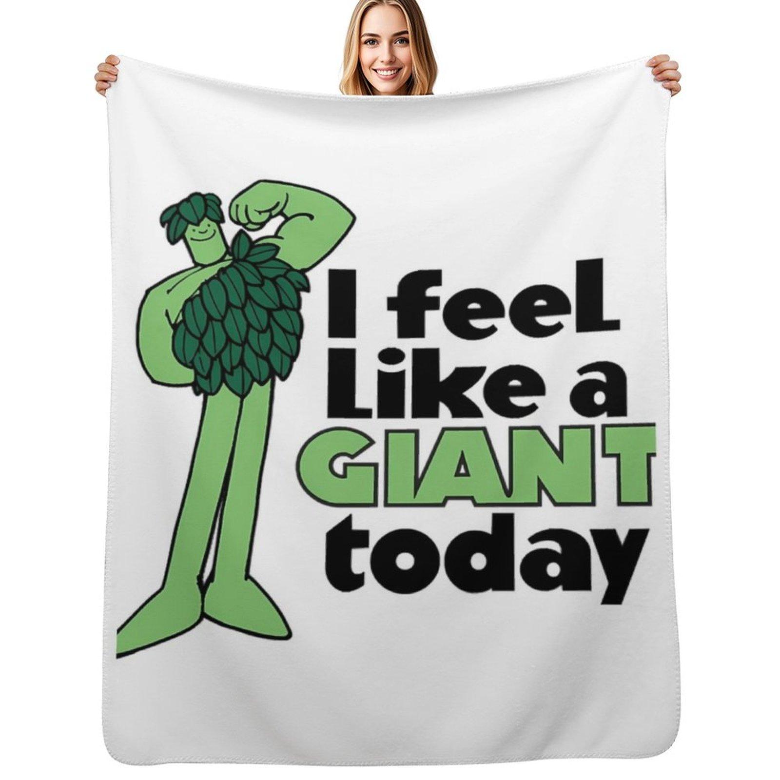 

I Feel Like A Giant Today Jolly Green Giant t Throw Blanket Stain Resistant Cozy Warm Blanket 75x100cm