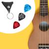 Faux Leather Keychain for Guitar Picks, Convenient Holder Included