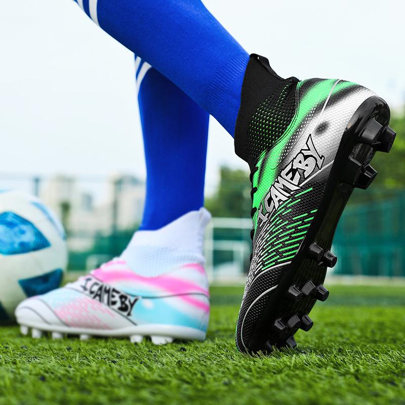 31-48 Große Fußballschuhe für Herren mit langen Nägeln, rutschfest, verschleißfest, TPR, künstliche Corthiro, Outdoor-Fußballschuhe für Jugendliche