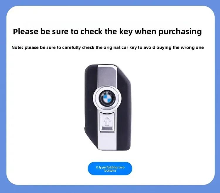 OLLQ9 Zinc Alloy + Leather Car Key Case For BMW R1200GS R1250GS R1200RT K1600 GTGTL F850GS F750GS C400GT F900R F900XR R1200RS K1600GT