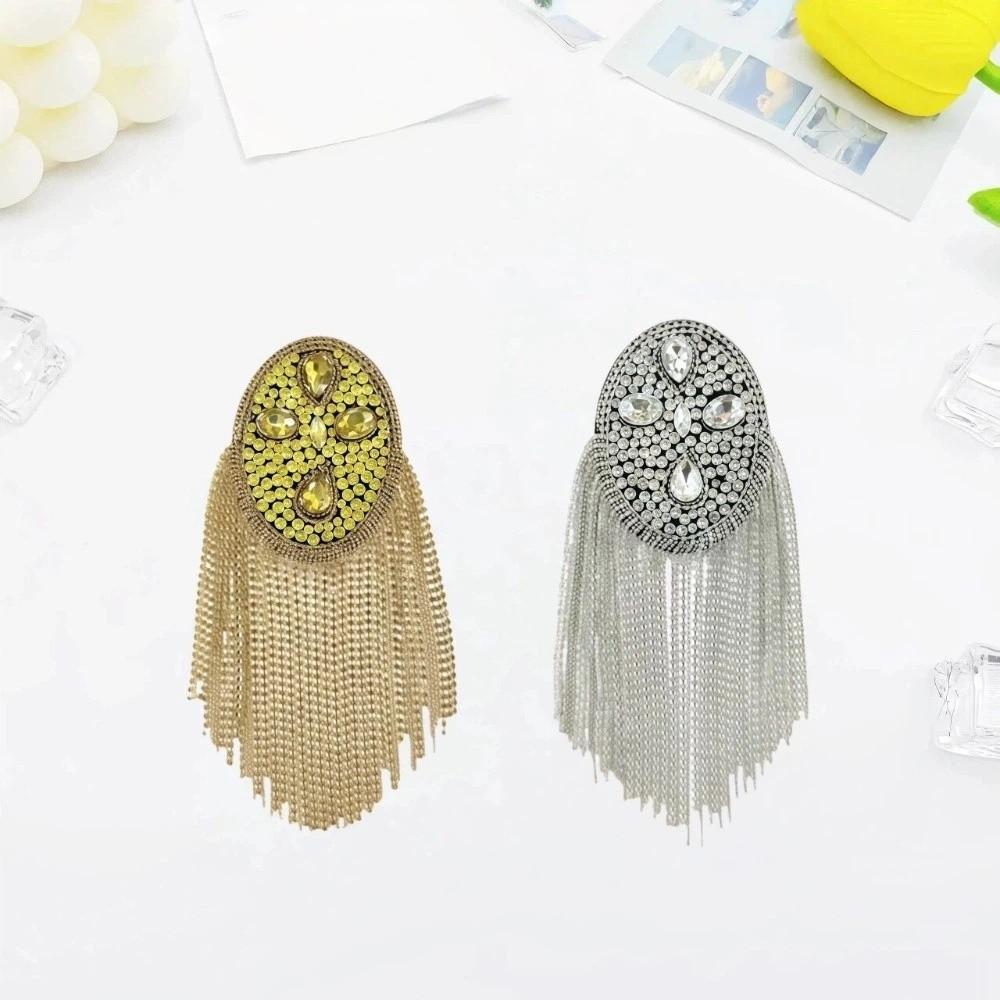 Zinc Zinc Alloy Tassel Epaulettes Rhinestone Shoulder Mark Classic Shoulder Board Choir Performance