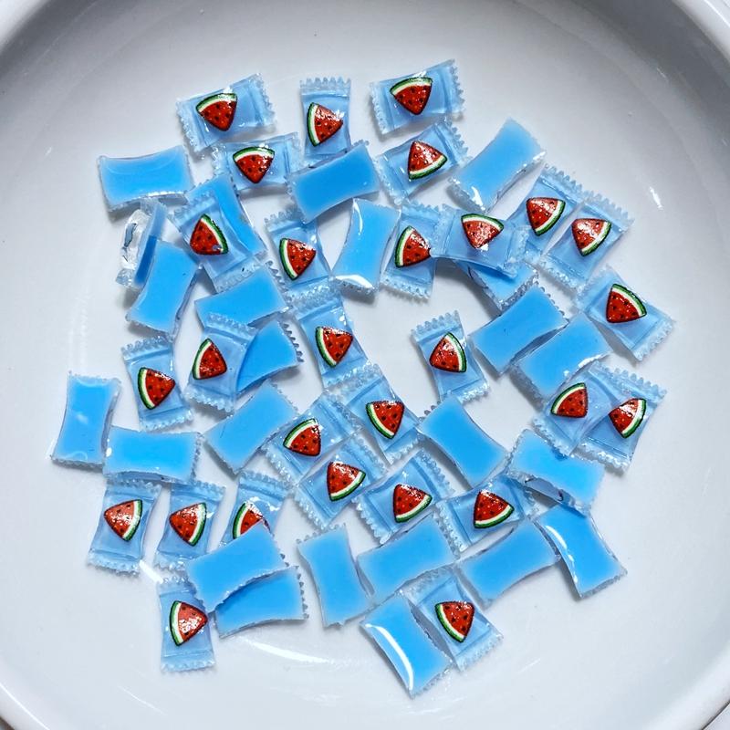 50Pcs New Cute Mini 5*9mm Candy Flat Back Resin Scrapbooking DIY Jewelry Craft Decoration Accessorie