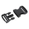 5Pcs Quick Release Buckle Plastic Dual Adjustable Strap Buckles Replacement DIY Craft for Backpack Black