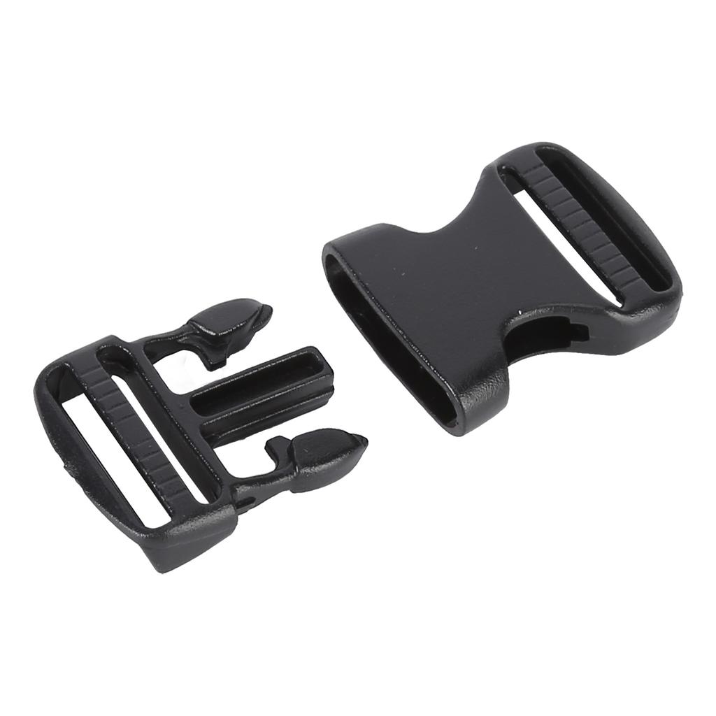 5Pcs Quick Release Buckle Plastic Dual Adjustable Strap Buckles Replacement DIY Craft for Backpack Black