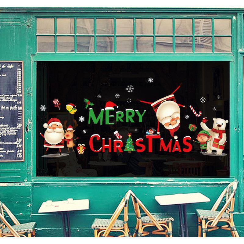 Klassische Weihnachtsfensteraufkleber mit Weihnachtsmann für eine magische Feiertagsatmosphäre