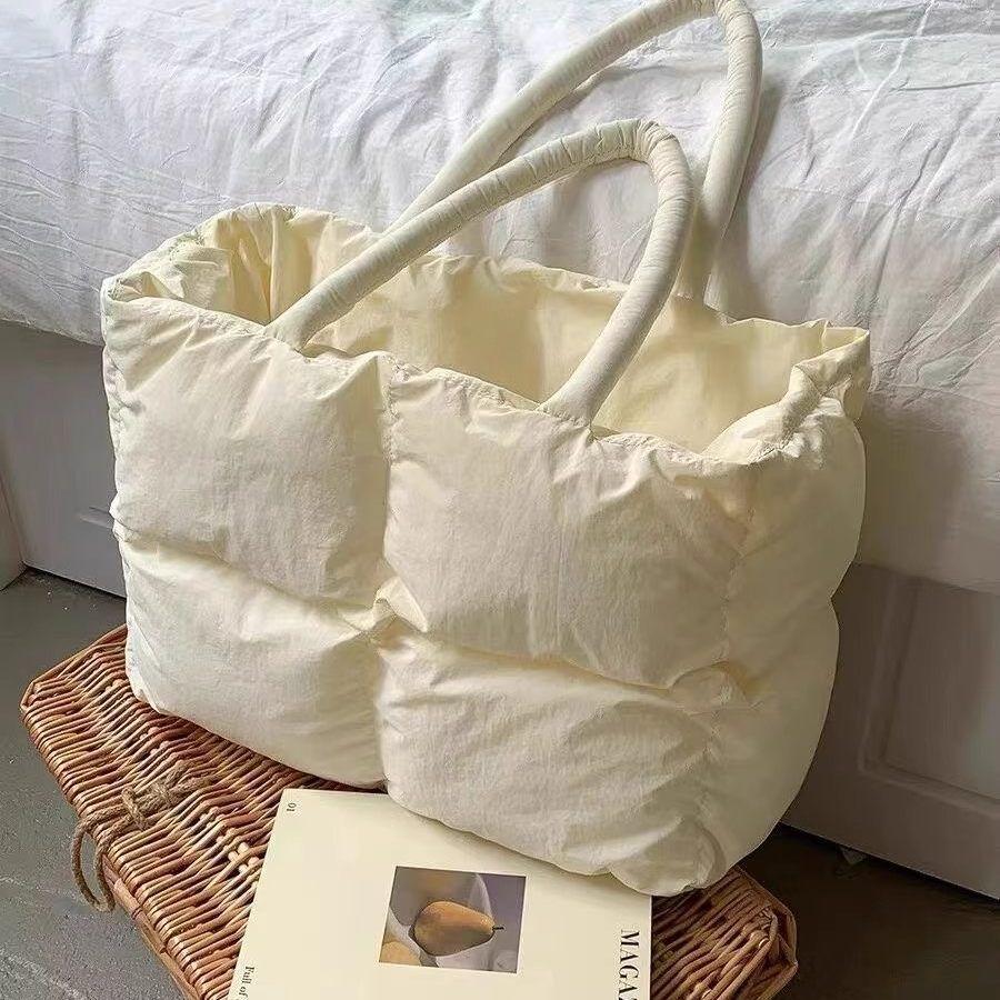 Fashi Cloud Puff Damen Umhängetaschen, Vielseitige Tragetasche mit großem Fassungsvermögen, Minimalistische Pendler-Handtaschen in einfarbiger, leichter Ausführung