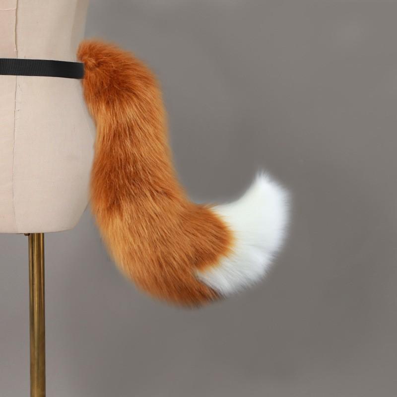 Handmade Fox Ears Headband Tail Set Cosplay Anime Convention Halloween Costume Accessory