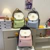 Schoolbag Female Niche Design Sense Backpack College Female Backpack Commuting New Contrasting Color High School College Student Class Bag Schoolbag