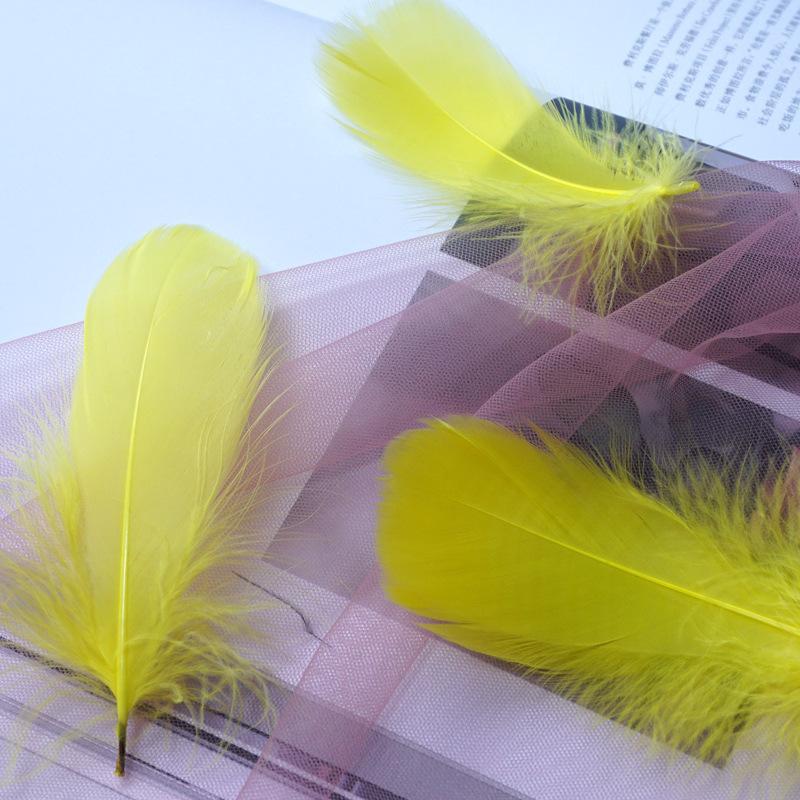 50Pcs Macaron Colored Feather Decorative Goose Feather Large Medium Floating Dream Net Gift Box Filled With Bouquet Diy Handmade Materials