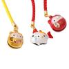 Cute Cartoon Japanese Lucky Cat Keychain With Bell Trinkets Phone Charms Car Bag Pendant Key Chain Pray Keyring Couple Gifts