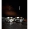 Handcrafted Cherry Blossom Engraved Adjustable Ring Women Men Vintage Boho Floral Open Band Sterling
