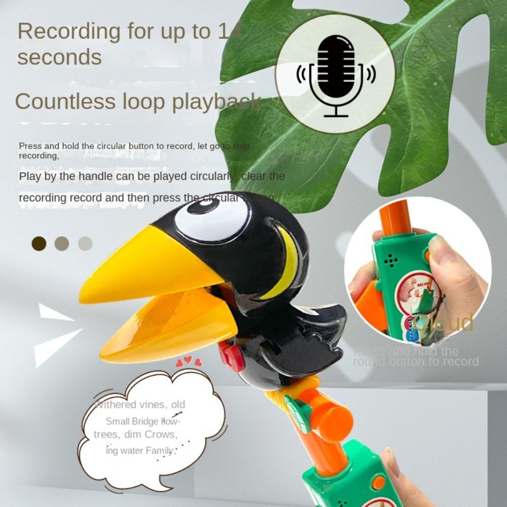 Talking Record Talking Crow Toy Repeats Speaking Birds Smart Recording Talking Toys  Children