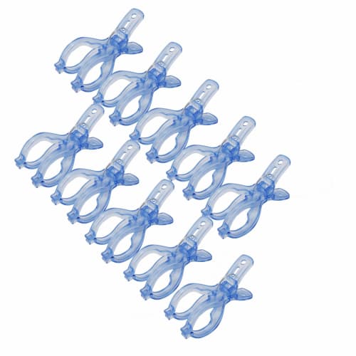 Towa Sangyo CLR Wide Pole Pinch for Laundry and Clothes Drying, Strong Wind Protection, 10-Piece Set, Durable Polycarbonate, Secure Clamp, Powerful Sp