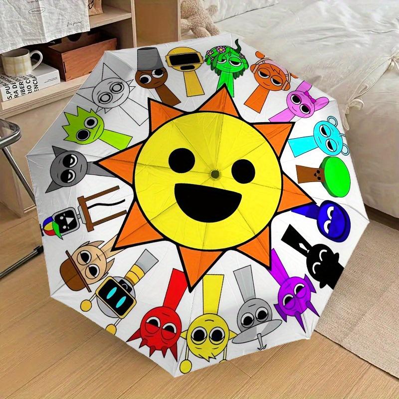 1pc Sprunki Characters Themed High-quality Umbrella,Automatic Opening and Closing Umbrella,Multi-functional Umbrella G0811230