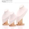 Velvet Jewelry Storage Rack Wooden Neck Display Props High Quality Display Model  Necklace