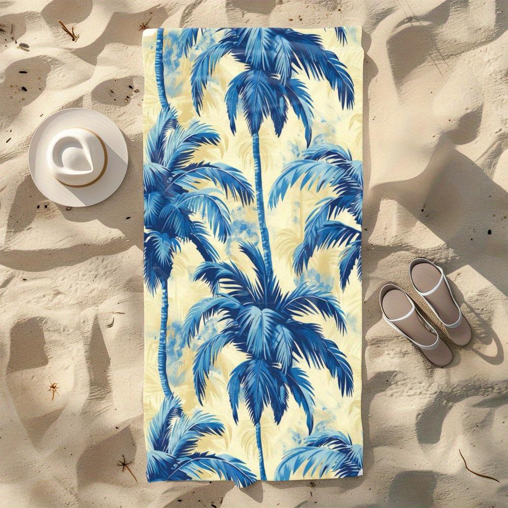 1pc Exquisite Palm Tree Printed Beach Towel: Ideal for Summer Beach Fun and Relaxation