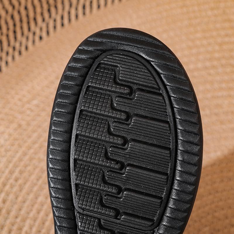 Leather mother cotton shoes autumn and winter leather shoes velvet women's short boots soft sole non-slip wool medium and old shoes A916