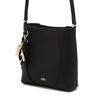 DakS Black Cowhide Flower Charm CroSSbody Bag S Dcba6f556bk