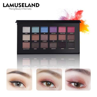 LAMUSELAND Тіні для повік Glitter Matte Eye Shadow Makeup Стійкі - 18 кольорів J0001