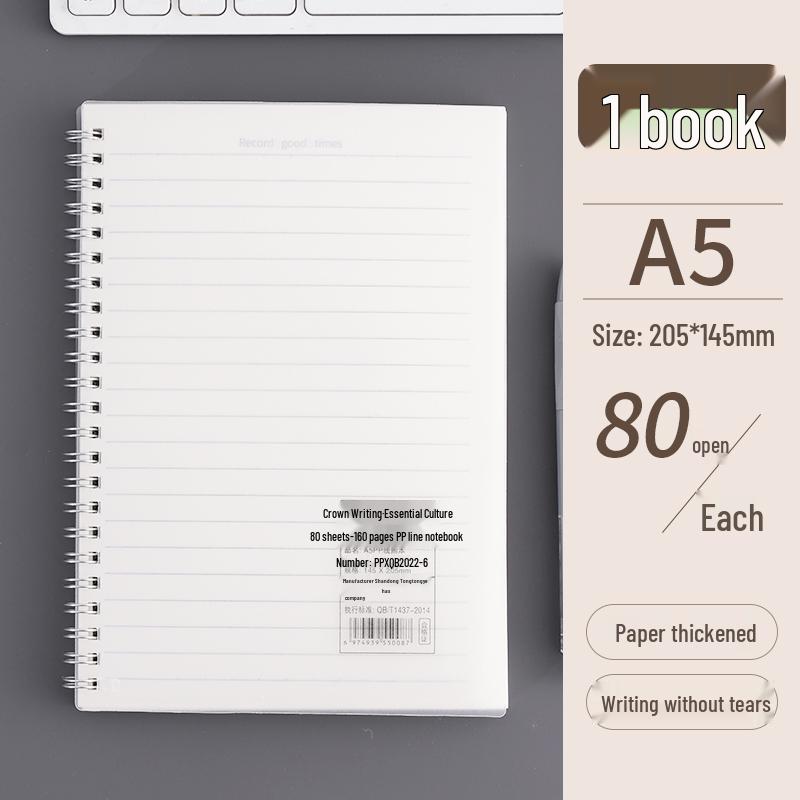 Student Notebook Set: A5 & B5 Thick Ruled Notebooks with Pocket Notepad