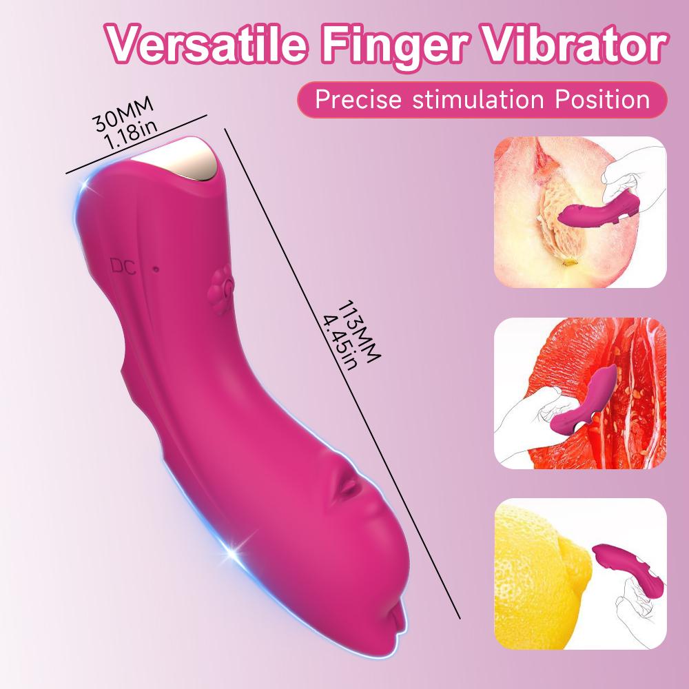 Finger Vibrator 10 Vibrating Modes Bullet Nipple G Spot Clitoral Stimulator Rechargeable Clit Vibrators Female Sex Toy for Women