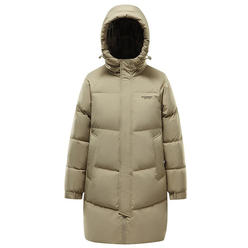 New White Duck Down Middle-aged and Elderly Down Jacket Men's Dad Hooded Medium and Long Top