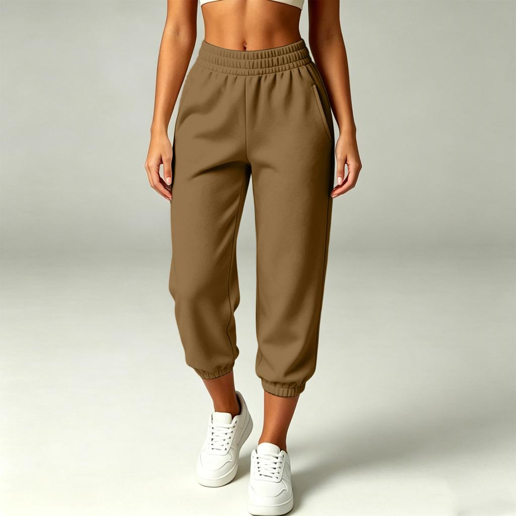 Women's Fashion Casual Color Sweatpants with Pockets for Everyday Wear