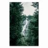 Forest Waterfall Bridge Landscape Picture Scandinavian  Scenery Nature Canvas Wall Art Print Painting Nordic Decoation