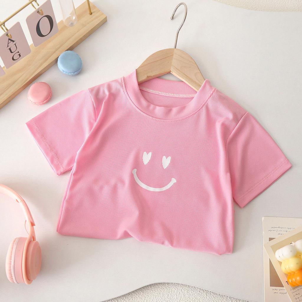 Nuovi Vestiti Estivi per Bambini T-shirt Carina a Maniche Corte Ragazzi Casual Top Morbidi
