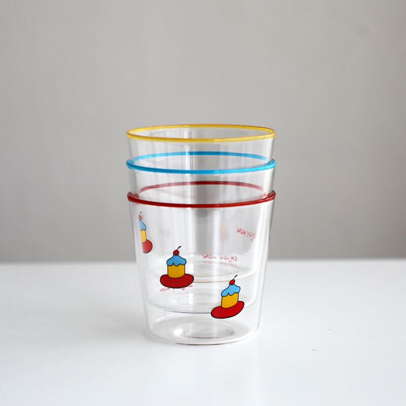 OLOEY Colorful Summer Portable Glass Cup