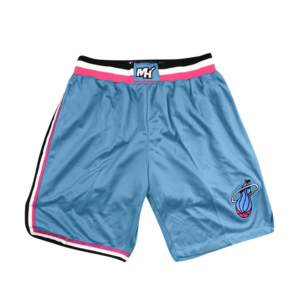Heat Retro Embroidered Drawstring Cropped Basketball Shorts Training Shorts