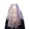 Fashion Alley 1 Pcs Wedding Hair Accessory | Bridal LED Light Lace Veil with Hair Pin | White Veil for Women & Girls | Perfect for Wedding, Party