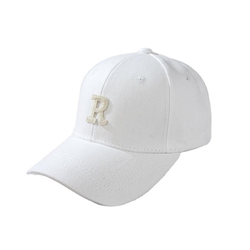 Unisex Hard Top Baseball Cap With Letter Embroidery Sun Protection Brim Hat For Couples Kids Outdoor Casual Wear