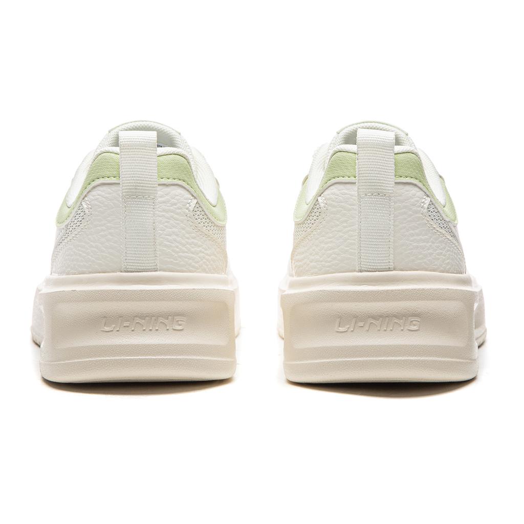Li Ning Cushioning Abrasion Resistant Slip Resistant Low top Skateboard Shoes Women's White Green AGCW078-3