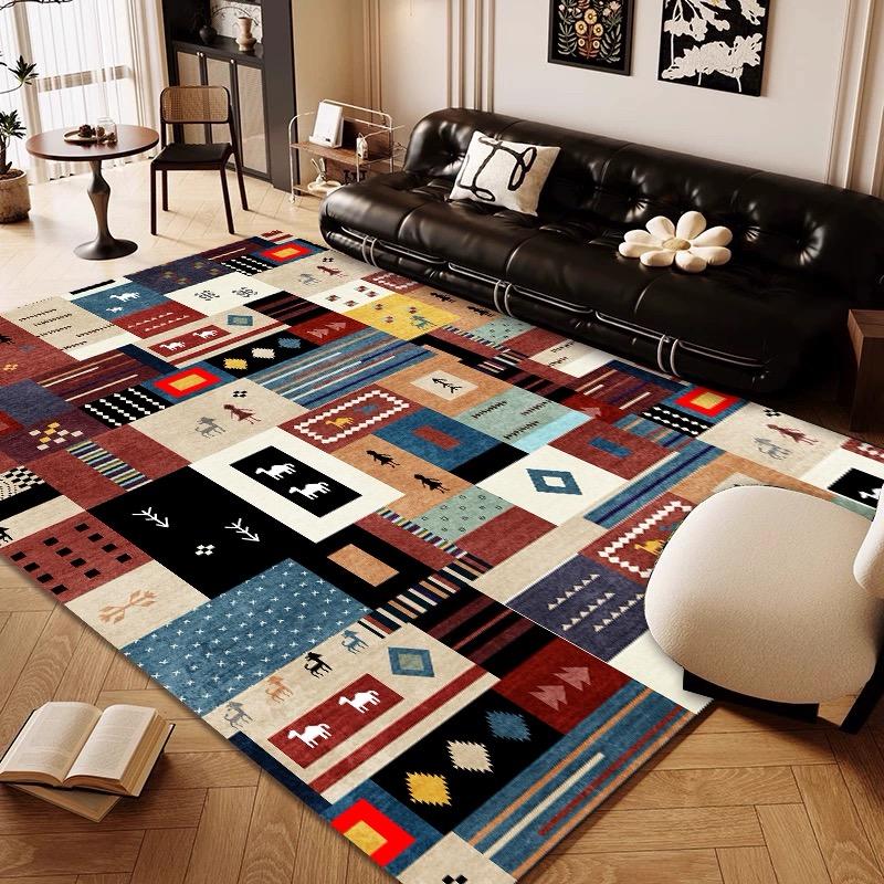 Bohemian-style Carpets for Living Rooms Bedrooms Sofas Coffee Tables Floor MATS Anti-slip and Anti-stain Home Decoration