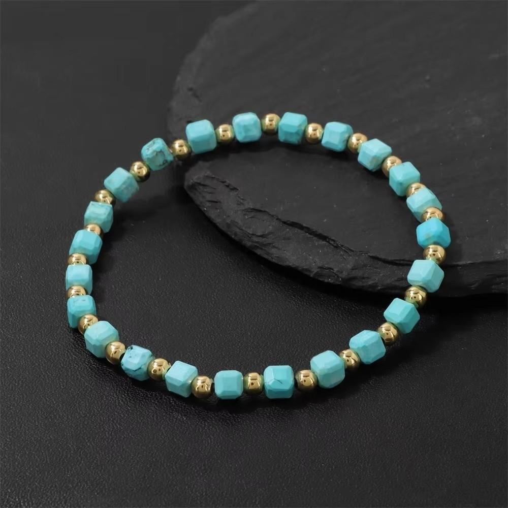 Geometric Lapis Lazuli Tiger Eye Bracelets Square Cube Bracelet Energy Jewelry
