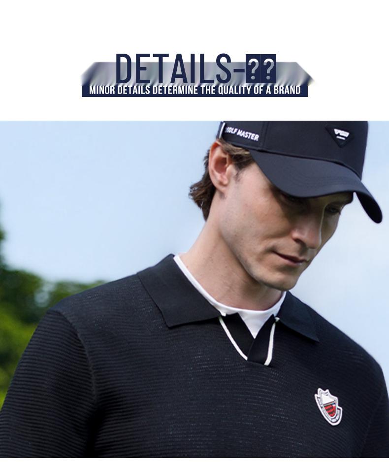 PGM Men's Breathable Short Sleeve Golf Polo Shirt