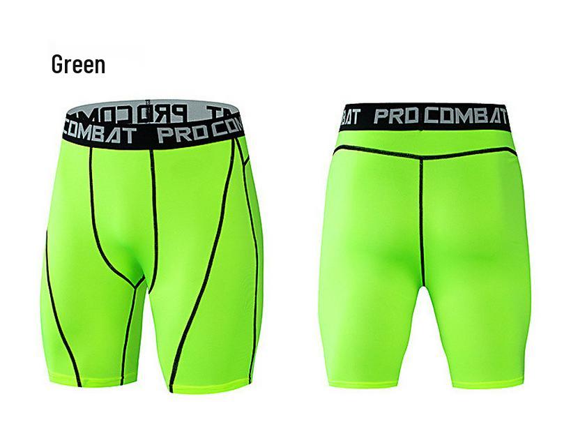 Men's Quick-Dry Compression Shorts for Running, Fitness, and Basketball - 5-Point Stretch Base Layer Athletic Pants.