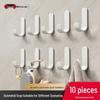 Strong Adhesive No-Drill Hooks - Gun Gray Wall Stickers for Kitchen, Bathroom & Door Storage